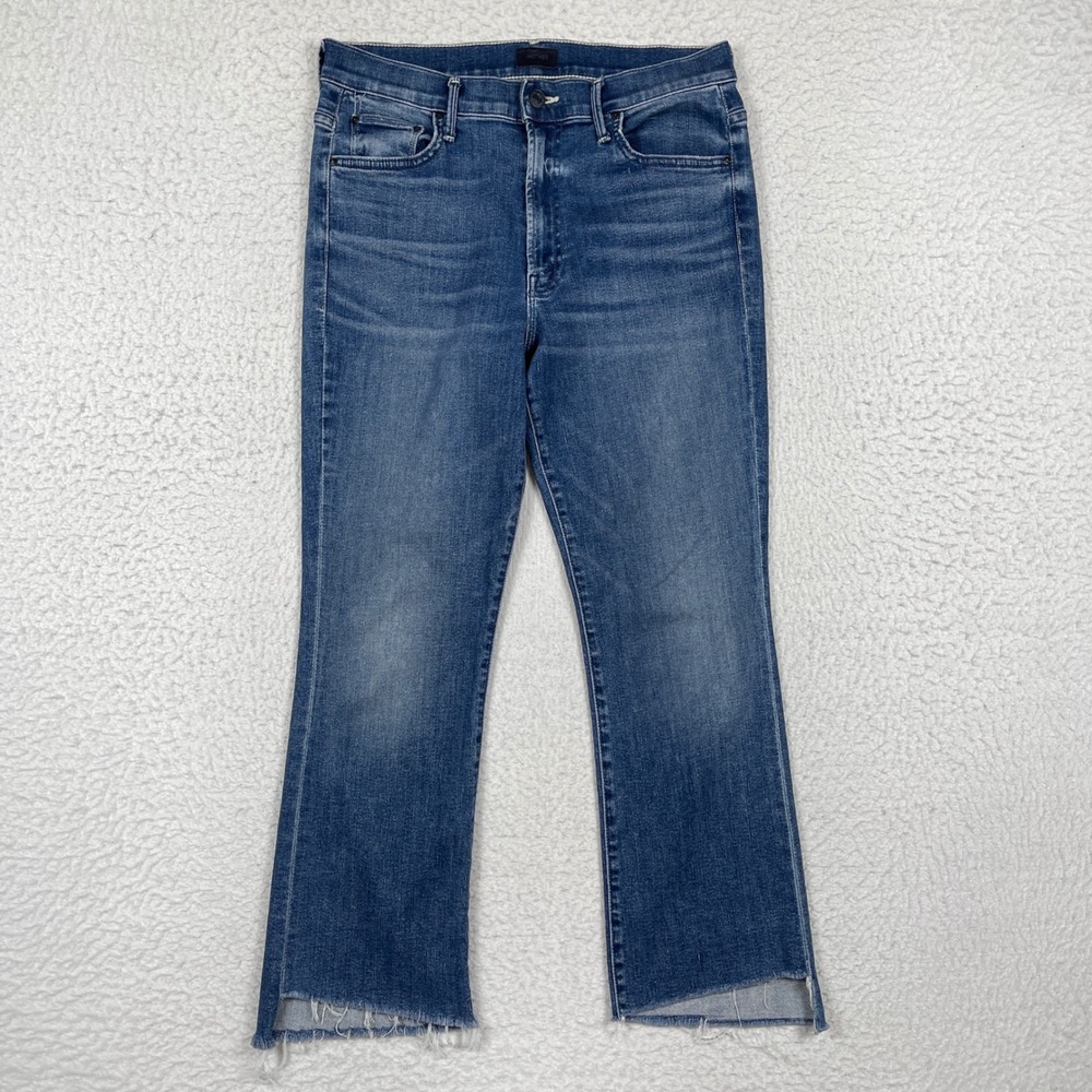 Mother Jeans Womens 30 Blue The Insider Crop Step Fray High Rise Boho Streetwear